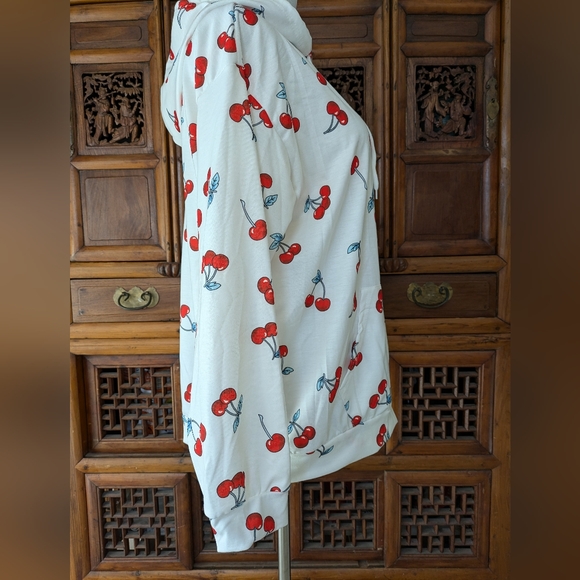 NWOT Cherry-print Hoodie - Picture 3 of 9